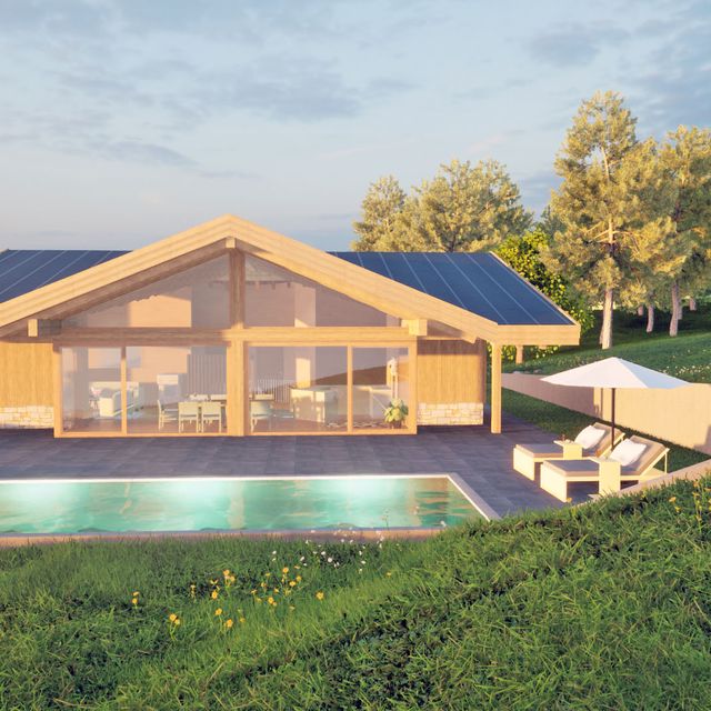 modernes Haus Visualisierung