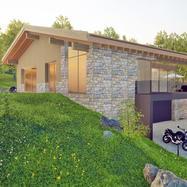 modernes Haus Visualisierung