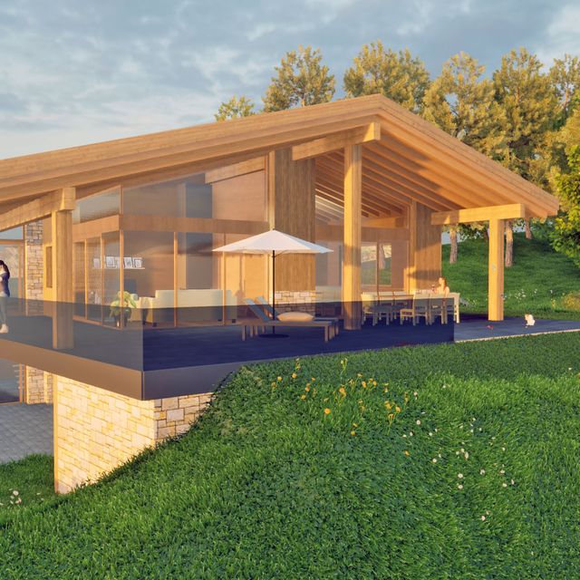 modernes Haus Visualisierung
