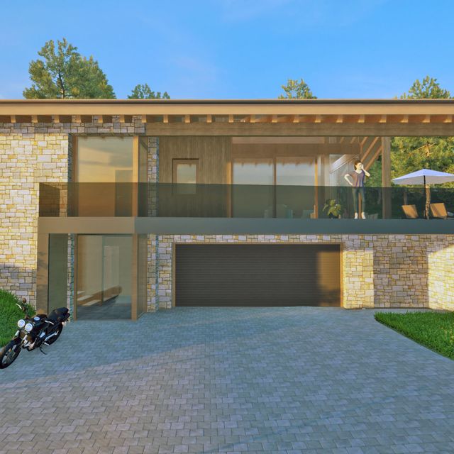 modernes Haus Visualisierung