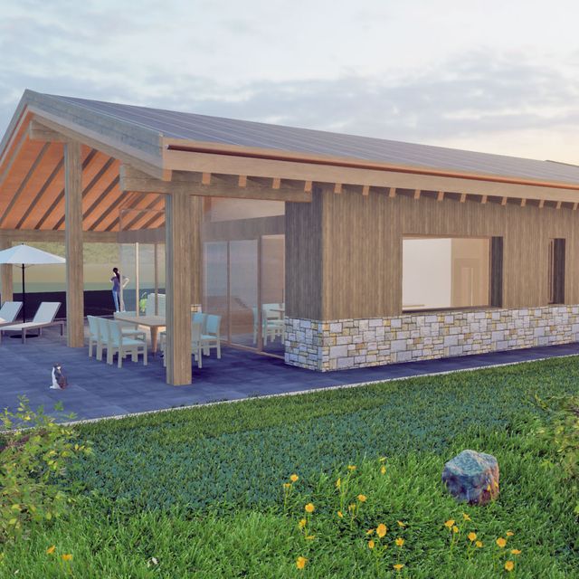 modernes Haus Visualisierung
