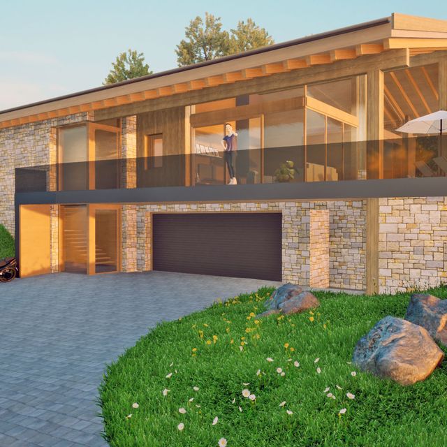 modernes Haus Visualisierung