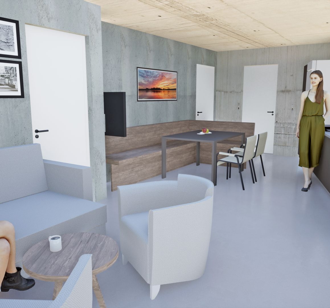 Visualisierung Privatwohnhaus Innen