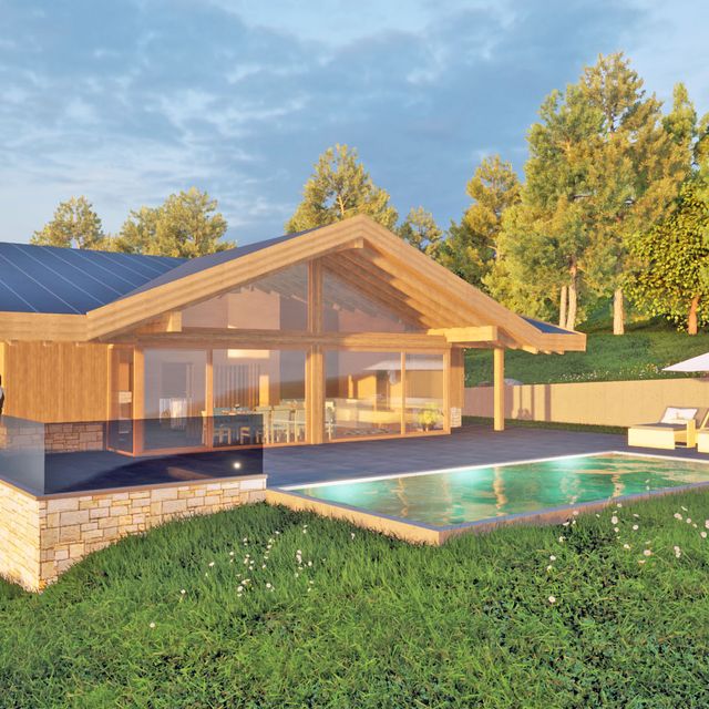 modernes Haus Visualisierung