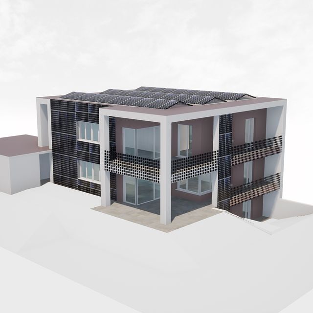 Privathaus mit PV-Anlage Fassade & Dach